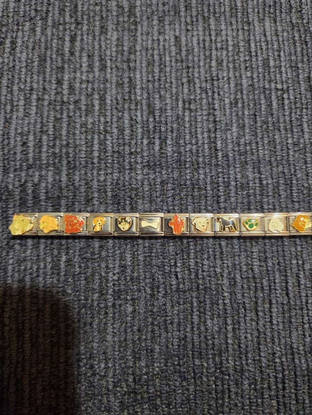 Italian Charm Link Bracelet with Dog Theme NEW - Picture 2 of 5